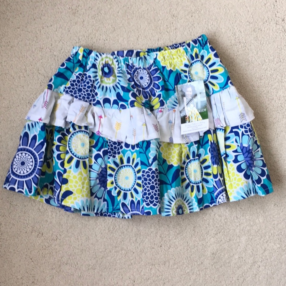 Girls Carolina Kids Floral Ruffle Skirt NWT 5